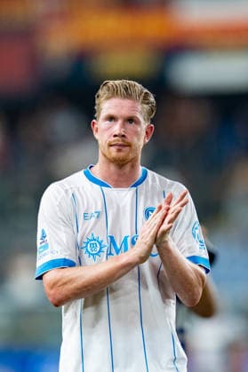 Genoa CFC v SSC Napoli - Serie A Enilive Kevin De Bruyne of SSC Napoli celebrates the victory during the Serie A Enilive match between Genoa CFC and SSC Napoli at Luigi Ferraris Stadium on August 22, 2026 in Genoa, Italy Genoa Luigi Ferraris Stadium Liguria Italy Copyright: xGiuseppexMaffiax 260822SerieA_Genoa-Napoli_GM_03102