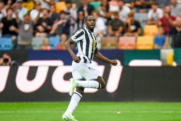 SOCCER - Serie A - Udinese Calcio vs. Como 1907 Photo by IPA ABACAPRESS.COM87701829 - Udinese s Hassane Kamara celebrates after scoring a goal during the Serie A soccer match between Udinese Calcio and Como 1907 in Udine, Italy, on August 22, 2026 Udine Italy  Copyright: xIPAxSport ABACAx