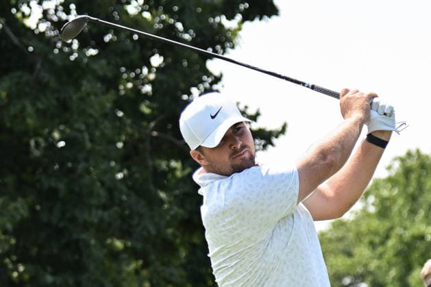ST. LOUIS, MO - AUGUST 22: Chris Gotterup of the United States during the third round of the PGA, Golf Herren BMW Championship ship on Saturday August 22nd, 2026 at Bellerive Country Club in Town and Country, MO (Photo by Rick Ulreich Icon Sportswire) GOLF: AUG 22 PGA BMW Championship EDITORIAL USE ONLY Icon2608227028370