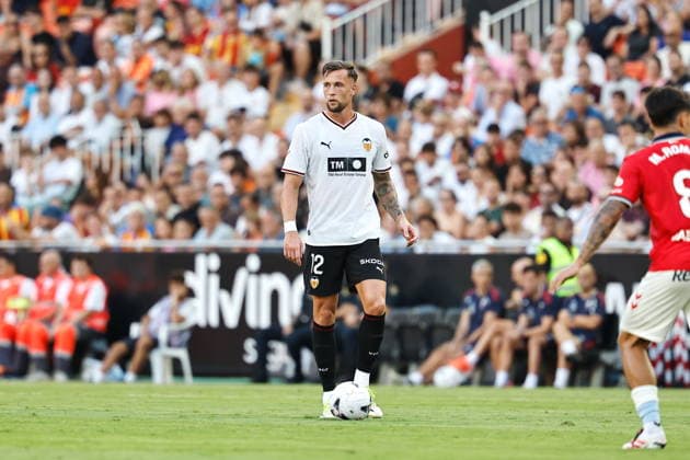 Justin de Haas (Valencia), AUGUST 22, 2026 - Football Soccer : Spanish LaLiga EA Sports match between Valencia CF - RC Celta de Vigo at the Estadio Campo de Mestalla in Valencia, Spain. Noxthirdxpartyxsales  aflo_342271876 MutsuxKawamorix