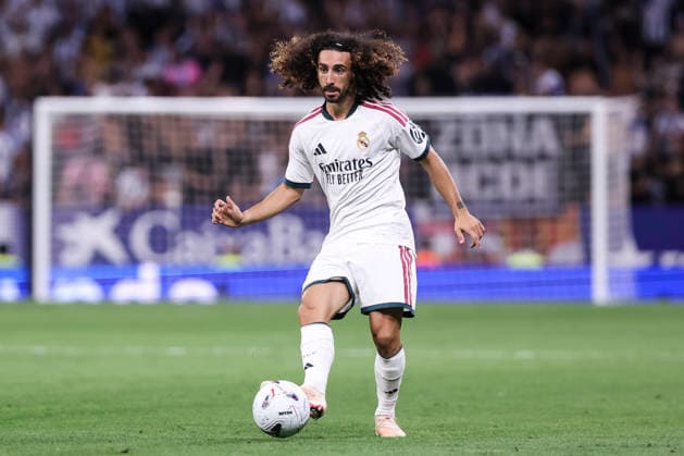 August 22, 2026, Cornella, Barcelona, SPAIN: Marc Cucurella of Real Madrid CF in action during the Spanish league, LaLiga EA Sports, football match played between RCD Espanyol and Real Madrid CF at RCDE Stadium on August 22, 2026 in Cornella, Spain. Cornella SPAIN - ZUMAa181 20260822_zaa_a181_286 Copyright: xJavierxBorregox