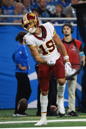Washington Commanders vs Detroit Lions DETROIT,MICHIGAN-AUGUST 22: Wide receiver Nick Nash 19 of the Washington Commanders reacts after a play during an NFL, American Football Herren, USA preseason football game between the Washington Commanders and the Detroit Lions in Detroit, Michigan USA, on Saturday, August 22, 2026 Detroit Michigan United States  Copyright: xJorgexLemusx originalFilename:lemus-washingt260822_np0wW.jpg