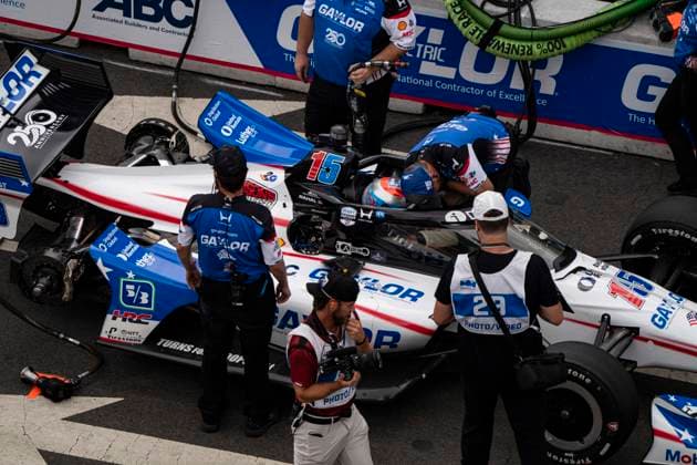 Freedom 250 Grand Prix in DC Graham Rahal ( 15) of Rahal Letterman Lanigan Racing, works with his pit crew ahead of the Freedom 250 Grand Prix in Washington, DC, USA, on Saturday, August 22, 2026. The race is scheduled for Sunday, August 23 and will be the first ever IndyCar, Indy Car, IRL, USA race held in the nation’s capital. Credit: Andrew Thomas CNP Washington District of Columbia United States of America EDITORIAL USE ONLY Copyright: xx _AT25100 AndrewxThomasx-xCNPx cnpphotos339512