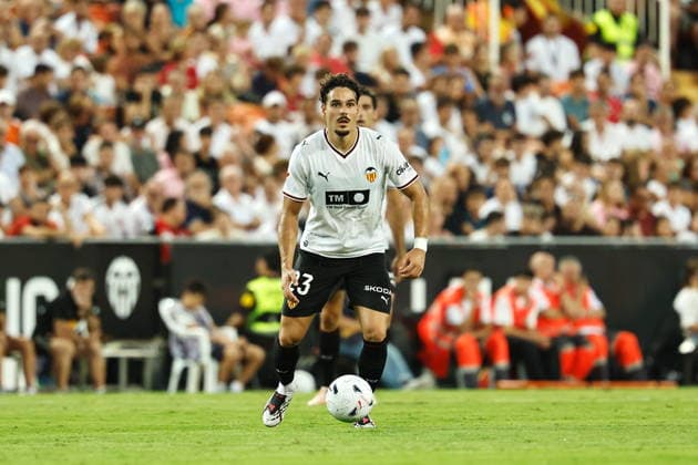 Filip Ugrinic (Valencia), AUGUST 22, 2026 - Football Soccer : Spanish LaLiga EA Sports match between Valencia CF - RC Celta de Vigo at the Estadio Campo de Mestalla in Valencia, Spain. Noxthirdxpartyxsales  aflo_342273487 MutsuxKawamorix
