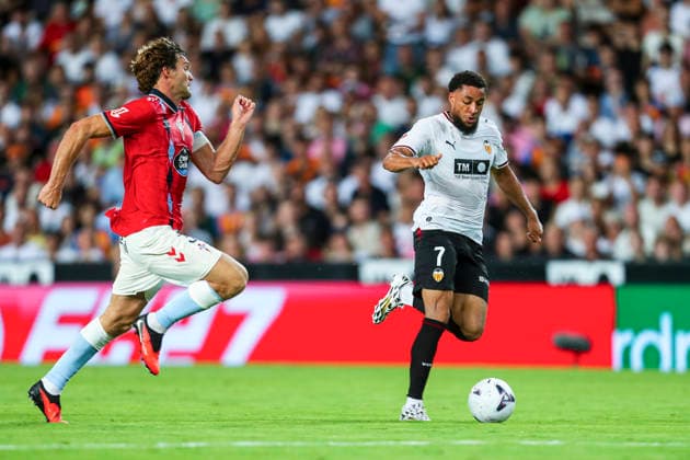 August 22, 2026, Valencia, Valencia, SPAIN: Arnaut Danjuma of Valencia CF in action during the Spanish league, LaLiga EA Sports, football match played between Valencia CF and RC Celta de Vigo at Mestalla stadium on August 22, 2026, in Valencia, Spain. Valencia SPAIN - ZUMAa181 20260822_zaa_a181_232 Copyright: xIvanxTerronx