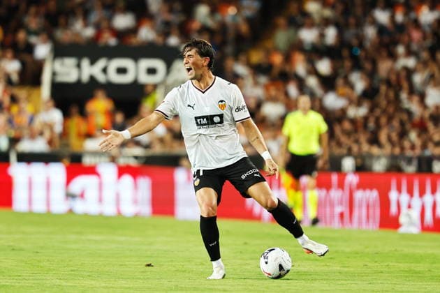 Jesus Vazquez (Valencia), AUGUST 22, 2026 - Football Soccer : Spanish LaLiga EA Sports match between Valencia CF - RC Celta de Vigo at the Estadio Campo de Mestalla in Valencia, Spain. Noxthirdxpartyxsales  aflo_342273573 MutsuxKawamorix