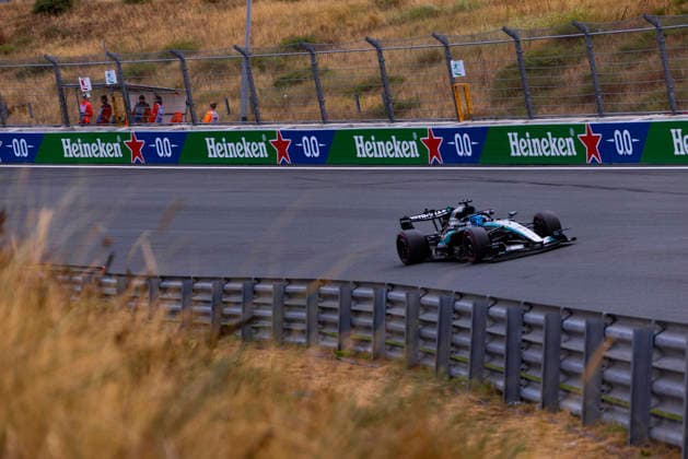 Formula 1 Heineken Dutch Grand Prix 2026 Grégoire PLACCA OVERTAKE MAXPPP - Zandvoort 22 08 2026 63 RUSSELL George (gbr), Mercedes-AMG PETRONAS Formula One Team, action at the Formula 1 Heineken Dutch Grand Prix 2026, the 12th round of the 2026 FIA Formula 1 World Championship, WM, Weltmeisterschaft at Circuit Zandvoort in Zandvoort, Netherlands, from 20 to 23 August 2026 Zandvoort Netherlands  Copyright: xOVERTAKE MAXPPPxGrégoirexPLACCAx OVT202608224760 OVT202608224760