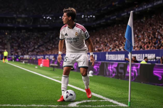 August 22, 2026, Cornella, Barcelona, SPAIN: Arda Guler of Real Madrid CF in action during the Spanish league, LaLiga EA Sports, football match played between RCD Espanyol and Real Madrid CF at RCDE Stadium on August 22, 2026 in Cornella, Spain. RCD Espanyol V Real Madrid CF - LaLiga EA Sports  - ZUMAa181 20260822_zaa_a181_322 Copyright: xJavierxBorregox