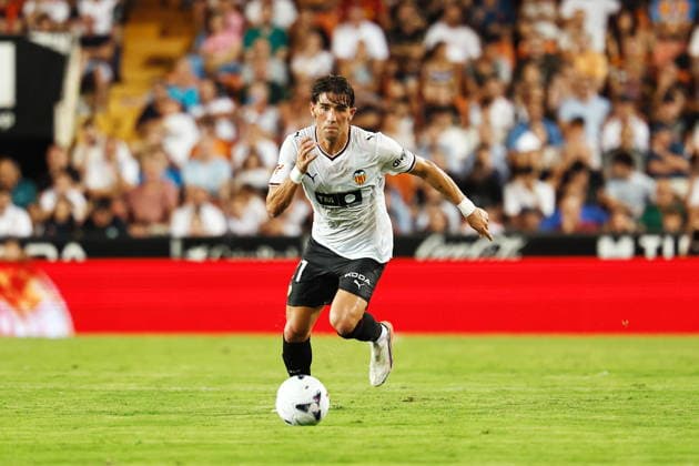 Jesus Vazquez (Valencia), AUGUST 22, 2026 - Football Soccer : Spanish LaLiga EA Sports match between Valencia CF - RC Celta de Vigo at the Estadio Campo de Mestalla in Valencia, Spain. Noxthirdxpartyxsales  aflo_342273602 MutsuxKawamorix