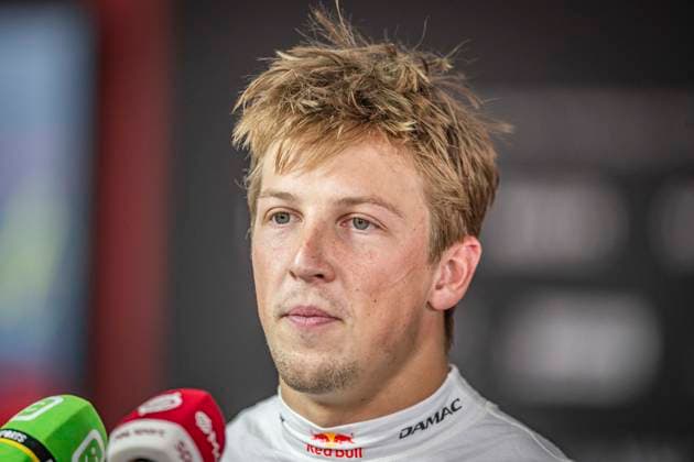 RECORD DATE NOT STATED 22nd August 2026; Circuit Zandvoort, Zandvoort, North Holland, Netherlands; Formula 1 Heineken Dutch Grand Prix 2026; Sprint Race and Qualifying Day; Liam Lawson (30) of New Zealand and Oracle Red Bull Racing answers questions from the media in the post Qualifying press conference, PK, Pressekonferenz GodfreyxPitt