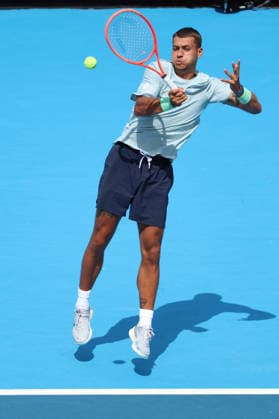 August 22, 2026, Mason, Oh, USA: Cincinnati Open Tennis 2026 - Flavio Cobolli plays a ball against Arthur Fils in the Cincinnati Open Tennis Tournament held in Mason OH. 2026 08 22. ZUMAPress Mason USA - ZUMAn24_ 20260822_zaf_n24_124 Copyright: xWallyxNellx