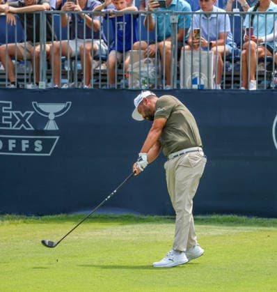 AUG 22, 2026: J.J.J. Spaun of the United States tees off on the first hole during the third round of the BMW Championship at Bellerive Country Club in St. Louis, Missouri. CSM St. Louis United States - ZUMAc04_ 20260822_zma_c04_108 Copyright: xRomanxPunox