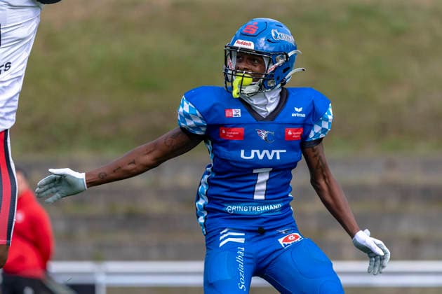 Chris Lipsey (Allgaeu Comets, RB DB, 1) GER, Allgaeu Comets vs Duesseldorf Panther, American Football, GFL, Saison 2026, Week 16, 22.08.2026 GER, Allgaeu Comets vs Duesseldorf Panther, American Football, GFL, Saison 2026, Week 16, 22.08.2026 Kempten *** Chris Lipsey, Allgäu Comets, RB DB, 1 GER, Allgäu Comets vs. Düsseldorf Panthers, American Football, GFL, 2026 Season, Week 16, August 22, 2026 GER, Allgäu Comets vs. Düsseldorf Panthers, American Football, GFL, 2026 Season, Week 16, August 22, 2026 Kempten Copyright: xEibner-Pressefoto FlorianxWolfx EP_FWF