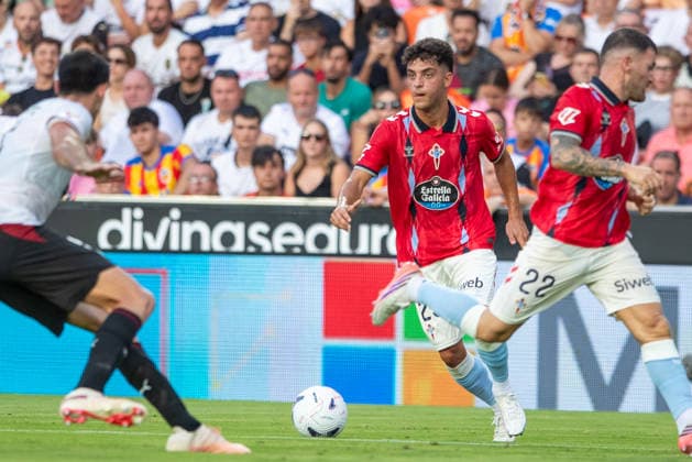 ESP: LaLiga EA Sports Valencia CF v Celta de Vigo Hugo Alvarez of Celta Vigo during LaLiga EA Sports match between Valencia CF v Celta de Vigo played at Mestalla Stadium, Valencia on August 22 2026 in Spain Spain Soccer *** ESP LaLiga EA Sports Valencia CF vs. Celta de Vigo Hugo Alvarez of Celta de Vigo during the LaLiga EA Sports match between Valencia CF and Celta de Vigo played at Mestalla Stadium, Valencia, on August 22, 2026, in Spain. Spanish Soccer Copyright: xAgenciaxLOFx