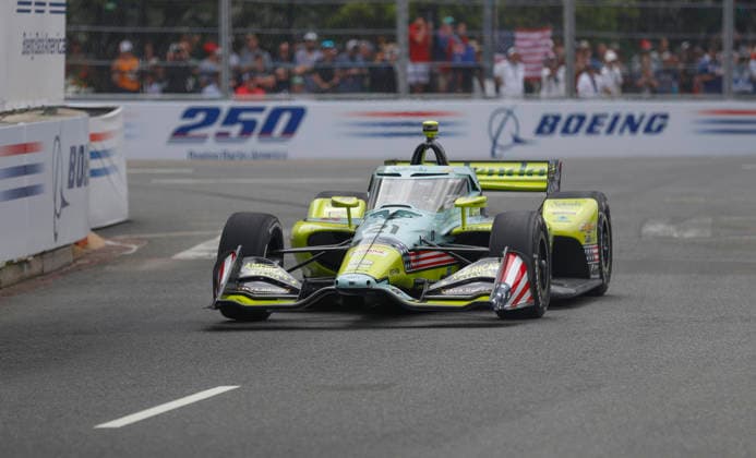 August 22, 2026: Christian Rasmussen, driver of the 21 ECR Chevrolet drives during practice for the NTT IndyCar, Indy Car, IRL, USA Series Freedom 250 on August 22, 2026 on the streets of Washington, DC. CSM Washington Dc USA - ZUMAc04_ 20260822_zma_c04_175 Copyright: xJustinxCooperx
