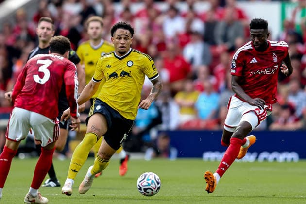 Nottingham Forest v Leeds United, Premier League Leeds United forward Noah Okafor (19) runs forward wth ball during the Premier League match between Nottingham Forest and Leeds United at the City Ground, Nottingham, UK on 22 August 2026. Nottingham City Ground Nottinghamshire UK Editorial use only DataCo restrictions apply See www.football-dataco.com , Copyright: xManjitxNarotrax PSI-24717-0188