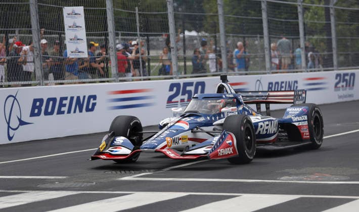 August 22, 2026: Marcus Armstrong, driver of the 66 MSR Honda drives during practice for the NTT IndyCar, Indy Car, IRL, USA Series Freedom 250 on August 22, 2026 on the streets of Washington, DC. CSM Washington Dc USA - ZUMAc04_ 20260822_zma_c04_158 Copyright: xJustinxCooperx