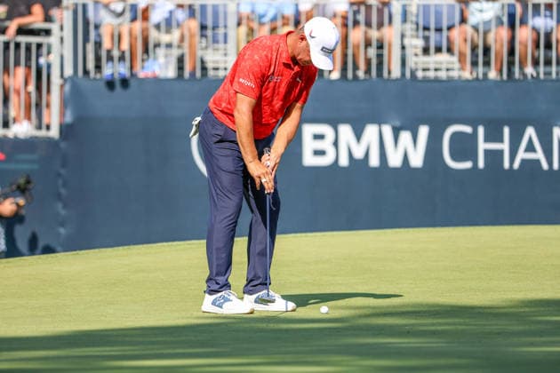 AUG 22, 2026: Gary Woodland of the United States putts on 16th hole during the third round of the BMW Championship at Bellerive Country Club in St. Louis, Missouri. CSM St. Louis United States - ZUMAc04_ 20260822_zma_c04_198 Copyright: xRomanxPunox