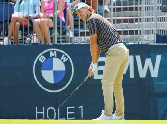AUG 22, 2026: Kristoffer Reitan of the Norway tees off on the first hole during the third round of the BMW Championship at Bellerive Country Club in St. Louis, Missouri. CSM St. Louis United States - ZUMAc04_ 20260822_zma_c04_076 Copyright: xRomanxPunox
