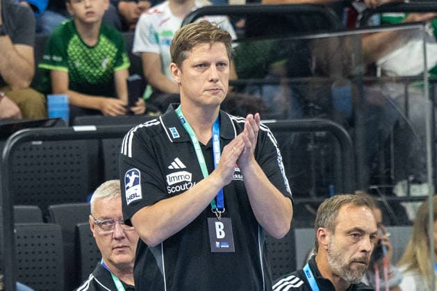 Portrait Nicolej Krickau (Füchse Berlin, Head Coach), SC Magdeburg vs. Füchse Berlin, Handball, HBL, REXEL SUPER CUP, 2026, 22.08.2026 Munich SAP Garden Germany Copyright: xPFA BjörnxKeckerx