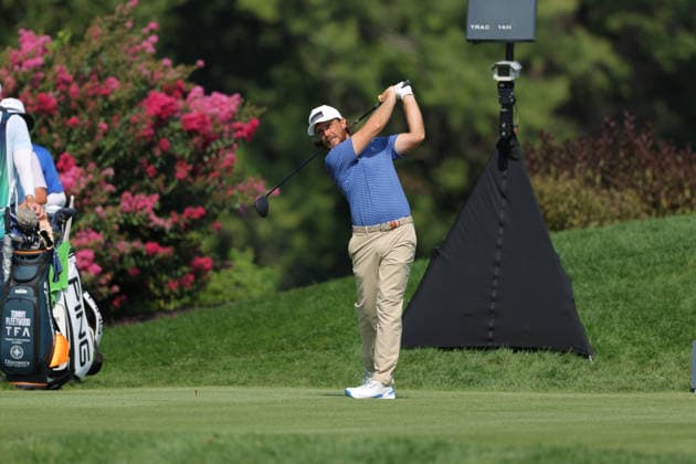 August 22, 2026, U.S.: Tommy Fleetwood hits a drive at the BMW Championship on August 22, 2026 at Bellerive Country Club in St. Louis, Missouri. U.S. - ZUMAn332 20260822_zsp_n332_059 Copyright: xTaylorxNickersonx