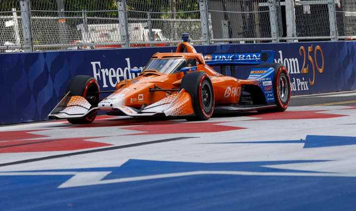 August 22, 2026: Scott Dixon, driver of the 9 Chip Ganassi Racing Honda drives during qualifying for the NTT IndyCar, Indy Car, IRL, USA Series Freedom 250 on August 22, 2026 on the streets of Washington, DC. CSM Washington Dc USA - ZUMAc04_ 20260822_zma_c04_251 Copyright: xJustinxCooperx