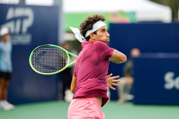 CANCUN COUNTRY OPEN 2026 CANCUN COUNTRY OPEN 2026 HUBERT HURKACZ VS MOEZ ECHARGUI 22082026 CANCUN, QUINTANA ROO. Action photo of Moez Echrgui of Turkey, during singles semifinal game of the Cancun Country Open 2026 Tennis 125 Challenger tournament held at the Cancun Country Club of Cancun, Quintana Roo, Mexico. Foto de accion de Moez Echrgui de Turquia, durante juego semifinal de singles del Cancun Country Open 2026 ATP, Tennis Herren Tennis 125 Challenger que se celebra en el Cancun Country Club de Cancun, Quintana Roo, Mexico. PHOTO BY IMAGENSHOP AGENCIA FOTOGRAFICA CANCUN QUINTANA ROO MEXICO *** CANCUN COUNTRY OPEN 2026 CANCUN COUNTRY OPEN 2026 HUBERT HURKACZ VS MOEZ ECHARGUI 08 22 2026 CANCUN, QUINTANA ROO Action photo of Moez Echrgui of Turkey during the singles semifinal match of the 2026 Cancun Country Open Tennis 125 Challenger tournament held at the Cancun Country Club in Cancun, Quintana Roo, Mexico Action photo of Moez Echrgui of Turkey, during the singles semifinal match of the 2026 Cancun Country Open ATP Tennis 125 Challenger tournament held at the Cancun Country Club in Cancun, Quintana Roo, Mexico PHOTO BY IMAGENSHOP PHOTO AGENCY CANCUN QUINTANA ROO MEXICO Copyright: xIMAGENSHOPxAGENCIAxFOTOGRAFICAx