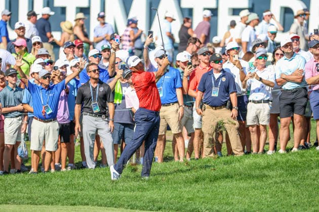 AUG 22, 2026: Gary Woodland of the United States second shot from the rough during the third round of the BMW Championship at Bellerive Country Club in St. Louis, Missouri. CSM St. Louis United States - ZUMAc04_ 20260822_zma_c04_210 Copyright: xRomanxPunox