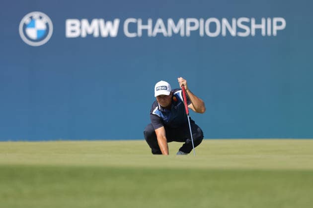 August 22, 2026, U.S.: Victor Hovland lines up a putt at the BMW Championship on August 22, 2026 at Bellerive Country Club in St. Louis, Missouri. U.S. - ZUMAn332 20260822_zsp_n332_029 Copyright: xTaylorxNickersonx