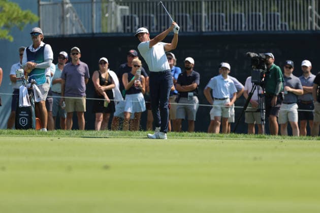 August 22, 2026, U.S.: Michael Thorbjornsen hits a fairway shot at the BMW Championship on August 22, 2026 at Bellerive Country Club in St. Louis, Missouri. U.S. - ZUMAn332 20260822_zsp_n332_026 Copyright: xTaylorxNickersonx
