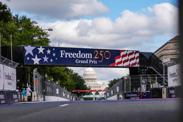 Washington DC hosts inaugural Freedom 250 Grand Prix Weekend WASHINGTON, D.C., UNITED STATES - AUGUST 22: Drivers take part in an NTT IndyCar, Indy Car, IRL, USA SERIES Freedom 250 in Washington, D.C., on August 22, 2026. U.S. President Donald Trump established the Freedom 250 Grand Prix weekend as part of the yearlong celebration marking the 250th anniversary of the United States. Hasan Akbas Anadolu Washington United States. Editorial use only. Please get in touch for any other usage.  Copyright: x2026xAnadoluxHasanxAkbasx