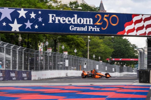 Washington DC hosts inaugural Freedom 250 Grand Prix Weekend WASHINGTON, D.C., UNITED STATES - AUGUST 22: Drivers take part in an NTT IndyCar, Indy Car, IRL, USA SERIES Freedom 250 in Washington, D.C., on August 22, 2026. U.S. President Donald Trump established the Freedom 250 Grand Prix weekend as part of the yearlong celebration marking the 250th anniversary of the United States. Hasan Akbas Anadolu Washington United States. Editorial use only. Please get in touch for any other usage.  Copyright: x2026xAnadoluxHasanxAkbasx
