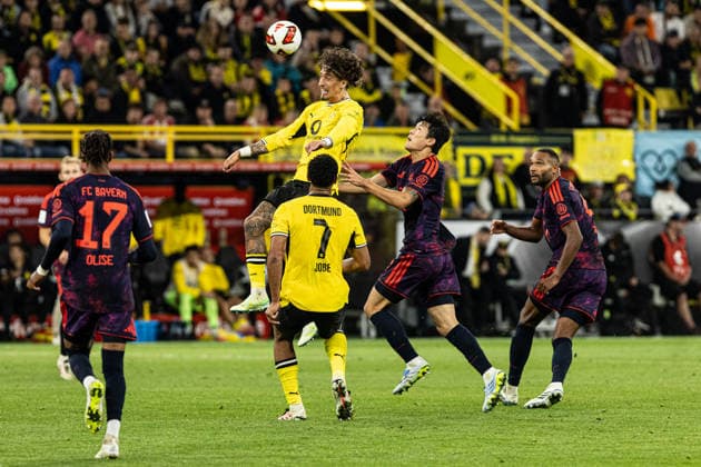 Franz-Beckenbauer-Supercup 2026: Borussia Dortmund - FC Bayern München; 22.08.2026 Minjae Kim (FC Bayern München, 3), Fabio Silva (Borussia Dortmund, 21) Franz-Beckenbauer-Supercup 2026: Borussia Dortmund - FC Bayern München; Signal Iduna Park, Dortmund; 22.08.2026 *** Franz Beckenbauer Super Cup 2026 Borussia Dortmund vs. FC Bayern Munich August 22, 2026 Minjae Kim, FC Bayern Munich, 3, Fabio Silva, Borussia Dortmund, 21. Franz Beckenbauer Super Cup 2026: Borussia Dortmund vs. FC Bayern Munich at Signal Iduna Park, Dortmund, August 22, 2026 Copyright: xBEAUTIFULxSPORTS Buriakovx