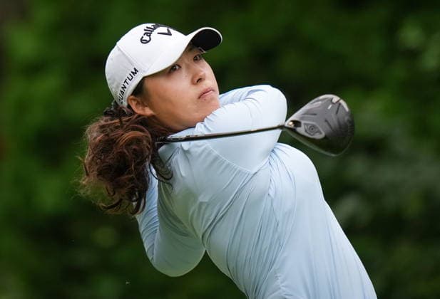 August 22, 2026, Edmonton, Ab, CANADA: Mary Liu, of China, hits her tee shot on the fourth hole during the third round at the LPGA, Golf Damen CPKC Canadian Women s Open golf tournament, in Edmonton, on Saturday, Aug. 22, 2026. Canada News - August 22, 2026  - ZUMAc35_ 20260822_zaf_c35_144 Copyright: xDarrylxDyckx