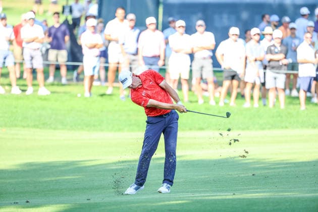AUG 22, 2026: Gary Woodland of the United States third shot from the fairway during the third round of the BMW Championship at Bellerive Country Club in St. Louis, Missouri. CSM St. Louis United States - ZUMAc04_ 20260822_zma_c04_201 Copyright: xRomanxPunox