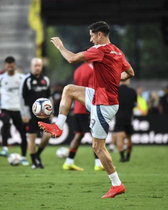 Robert Lewandowski (Chicago Fire FC) during warmups before the Major League Soccer match between Red Bull New York and Chicago Fire FC at Sports Illustrated Stadium on August 22, 2026 in Harrison, NJ, United States.  Copyright: xRebekahxWynkoopx xSPPx Sportspressphoto_SPR212919