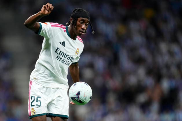 RCD Espanyol de Barcelona v Real Madrid - LaLiga EA Sports 2026 27 Yan Diomande right winger of Real Madrid and Cote d Ivoire during the La Liga EA Sports 2026 27 match between RCD Espanyol de Barcelona and Real Madrid at RCDE Stadium on August 22, 2026 in Barcelona, Spain. Barcelona Spain  Copyright: xJosexBretonx originalFilename:bretonhernandez-rcdespan260822_npsuv.jpg