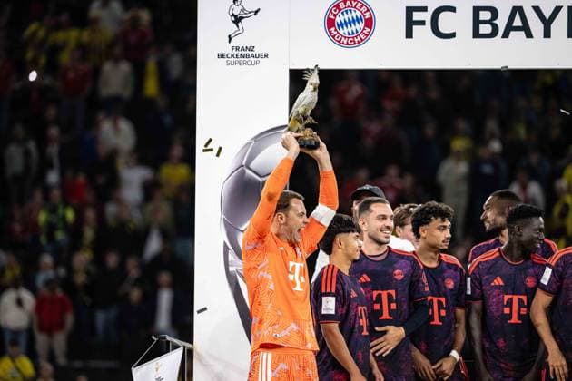 Manuel Neuer 1 (FC Bayern Muenchen), Borussia Dortmund vs. FC Bayern Muenchen, Fussball, Franz Beckenbauer Supercup, 22.08.2026 DFB regulations prohibit any use of photographs as image sequences and or quasi-video Dortmund Nordrhein-Westfalen Deutschland *** Manuel Neuer, 1. FC Bayern Munich; Borussia Dortmund vs. FC Bayern Munich; soccer; Franz Beckenbauer Super Cup; August 22, 2026; DFB regulations prohibit any use of photographs as image sequences and or quasi-video; Dortmund, North Rhine-Westphalia, Germany Copyright: xkolbert-press MarcxNiemeyerx