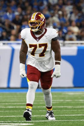 Washington Commanders vs Detroit Lions DETROIT,MICHIGAN-AUGUST 22: Defensive tackle Maurice Hurst II 77 of the Washington Commanders is seen during the first half of an NFL, American Football Herren, USA preseason football game between the Washington Commanders and the Detroit Lions in Detroit, Michigan USA, on Saturday, August 22, 2026 Detroit Michigan United States  Copyright: xJorgexLemusx originalFilename:lemus-washingt260822_npg1Q.jpg