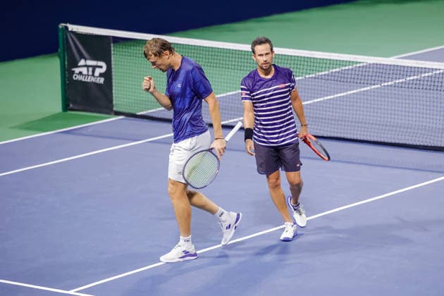 CANCUN COUNTRY OPEN 2026 CANCUN COUNTRY OPEN 2026 IVAN LIUTAREVICH MIGUEL REYES VARELA VS LUIS CARLOS ALVAREZ ALAN MAGADAN 22082026 CANCUN, QUINTANA ROO. Action photo of Ivan Liutarevich and Miguel Reyes Varela during doubles semifinal game of the Cancun Country Open 2026 Tennis 125 Challenger tournament held at the Cancun Country Club of Cancun, Quintana Roo, Mexico. Foto de accion de Ivan Liutarevich and Miguel Reyes Varela durante juego semifinal de dobles del Cancun Country Open 2026 ATP125 Challenger que se celebra en el Cancun Country Club de Cancun, Quintana Roo, Mexico. PHOTO BY IMAGENSHOP AGENCIA FOTOGRAFICA CANCUN QUINTANA ROO MEXICO *** CANCUN COUNTRY OPEN 2026 CANCUN COUNTRY OPEN 2026 IVAN LIUTAREVICH MIGUEL REYES VARELA VS. LUIS CARLOS ALVAREZ ALAN MAGADAN 08 22 2026 CANCUN, QUINTANA ROO Action photo of Ivan Liutarevich and Miguel Reyes Varela during the doubles semifinal match of the 2026 Cancun Country Open ATP 125 Challenger tournament held at the Cancun Country Club in Cancun, Quintana Roo, Mexico Action photo of Ivan Liutarevich and Miguel Reyes Varela during the doubles semifinal match of the 2026 Cancun Country Open ATP125 Challenger tournament held at the Cancun Country Club in Cancun, Quintana Roo, Mexico PHOTO BY IMAGENSHOP PHOTO AGENCY CANCUN QUINTANA ROO MEXICO Copyright: xIMAGENSHOPxAGENCIAxFOTOGRAFICAx