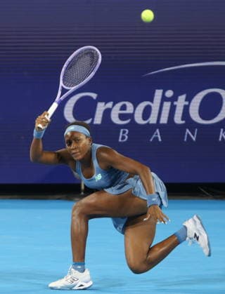 Cincinnati Open tennis tournament Coco Gauff of the USA in action against Sara Bejlek of the Czech Republic during their semi-final match at the Cincinnati Open tennis tournament in Cincinnati, Ohio, USA, 22 August 2026. CINCINNATI OHIO UNITED STATES  Copyright: xMARKxLYONSx