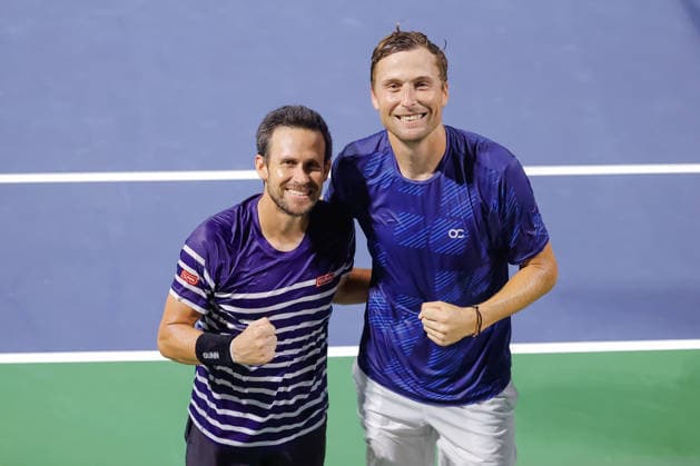 CANCUN COUNTRY OPEN 2026 CANCUN COUNTRY OPEN 2026 IVAN LIUTAREVICH MIGUEL REYES VARELA VS LUIS CARLOS ALVAREZ ALAN MAGADAN 22082026 CANCUN, QUINTANA ROO. Action photo of Ivan Liutarevich and Miguel Reyes Varela during doubles semifinal match of the Cancun Country Open 2026 Tennis 125 Challenger tournament held at the Cancun Country Club of Cancun, Quintana Roo, Mexico. Foto de accion de Ivan Liutarevich and Miguel Reyes Varela durante juego semifinal de dobles del Cancun Country Open 2026 ATP125 Challenger que se celebra en el Cancun Country Club de Cancun, Quintana Roo, Mexico. PHOTO BY IMAGENSHOP AGENCIA FOTOGRAFICA CANCUN QUINTANA ROO MEXICO *** CANCUN COUNTRY OPEN 2026 CANCUN COUNTRY OPEN 2026 IVAN LIUTAREVICH MIGUEL REYES VARELA VS. LUIS CARLOS ALVAREZ ALAN MAGADAN 08 22 2026 CANCUN, QUINTANA ROO Action photo of Ivan Liutarevich and Miguel Reyes Varela during the doubles semifinal match of the 2026 Cancun Country Open ATP 125 Challenger tournament held at the Cancun Country Club in Cancun, Quintana Roo, Mexico Action photo of Ivan Liutarevich and Miguel Reyes Varela during the doubles semifinal match of the 2026 Cancun Country Open ATP125 Challenger tournament held at the Cancun Country Club in Cancun, Quintana Roo, Mexico PHOTO BY IMAGENSHOP PHOTO AGENCY CANCUN QUINTANA ROO MEXICO Copyright: xIMAGENSHOPxAGENCIAxFOTOGRAFICAx
