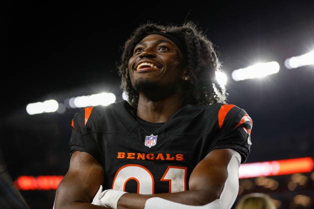 CINCINNATI, OH - AUGUST 22: Cincinnati Bengals wide receiver Dohnte Meyers (81) walks off the field after the preseason game between the Chicago Bears and the Cincinnati Bengals at Paycor Stadium on August 22, 2026 in Cincinnati, OH. (Photo by Ian Johnson Icon Sportswire) NFL, American Football Herren, USA AUG 22 Bears at Bengals EDITORIAL USE ONLY Icon260822034
