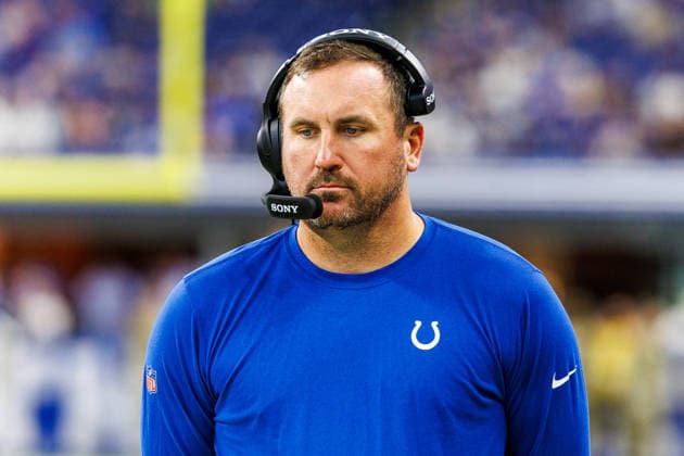 Aug 22, 2026; Indianapolis, Indiana, USA; Indianapolis Colts offensive coordinator Jim Bob Cooter during NFL, American Football Herren, USA preseason game action against the Atlanta Falcons at Lucas Oil Stadium. Mandatory Credit: -Cal Media - ZUMAc04_ 20260822_zma_c04_369 Copyright: xJohnxMersitsx