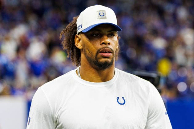 Aug 22, 2026; Indianapolis, Indiana, USA; Indianapolis Colts tight end Andrew Ogletree (85) during NFL, American Football Herren, USA preseason game action against the Atlanta Falcons at Lucas Oil Stadium. Mandatory Credit: -Cal Media - ZUMAc04_ 20260822_zma_c04_370 Copyright: xJohnxMersitsx