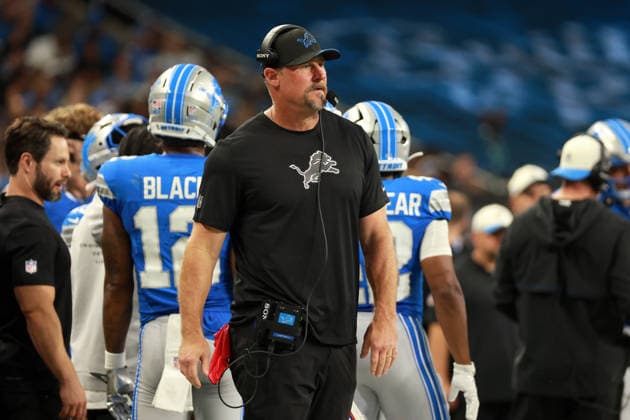 Washington Commanders vs Detroit Lions DETROIT,MICHIGAN-AUGUST 22: Detroit Lions head coach Dan Campbell looks onto the field during the second half of an NFL, American Football Herren, USA preseason football game between the Washington Commanders and the Detroit Lions in Detroit, Michigan USA, on Saturday, August 22, 2026 Detroit Michigan United States  Copyright: xAmyxLemusx originalFilename:lemus-washingt260822_npD7Q.jpg