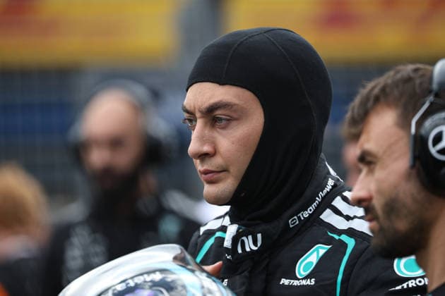 63 George Russell (GBR) of Mercedes-AMG PETRONAS Formula One Team on the grid during the Sprint Race of the FORMULA 1 HEINEREN DUTCH GRAND PRIX 2026 at the Circuit Park Zandvoort in Zandvoort, Netherlands on Saturday August 22, 2026 (Photo by ATP, Tennis Herren Bildagentur Jean Pierre Thill)  Copyright: xJeanxPierrexThillx Sportspressphoto_SPR213294