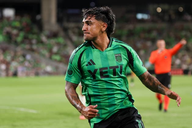 AUSTIN, TX - AUGUST 22: Forward Facundo Torres 11 of the Austin FC reacts after missing a chance on goal during the MLS, Fussball Herren, USA match between Austin FC and Philadelphia Union on August 22, 2026, at Q2 Stadium in Austin, TX. (Photo by David Buono Icon Sportswire) SOCCER: AUG 22 MLS Austin FC vs Philadelphia Union EDITORIAL USE ONLY Icon260822023