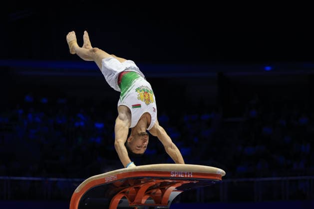 Zagreb, 22.08.2026. - 37TH EUROPEAN MEN™S ARTISTIC GYMNASTICS, Men s Artistic Gymnastics Apparatus Final Vault Individual SENIORS. 526 TRIFONOV Daniel (BUL) Men s Artistic Gymnastics Apparatus Final Horizontal bar Individual SENIORS  2S6A3418.JPG