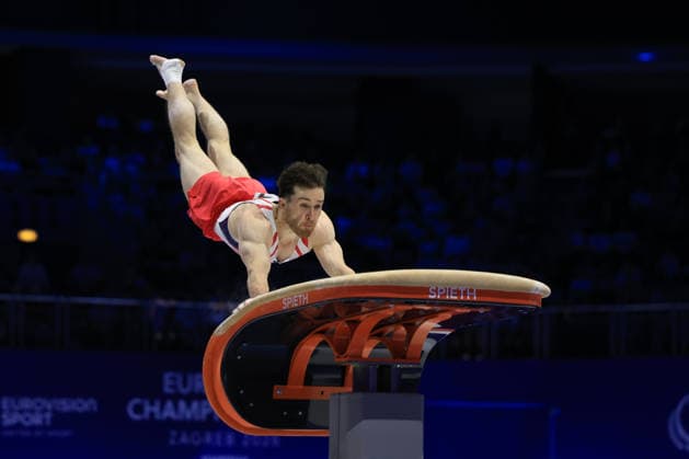 Zagreb, 22.08.2026. - 37TH EUROPEAN MEN™S ARTISTIC GYMNASTICS, Men s Artistic Gymnastics Apparatus Final Vault Individual SENIORS. 567 HEPWORTH Harry (GBR) Men s Artistic Gymnastics Apparatus Final Horizontal bar Individual SENIORS  2S6A3528.JPG